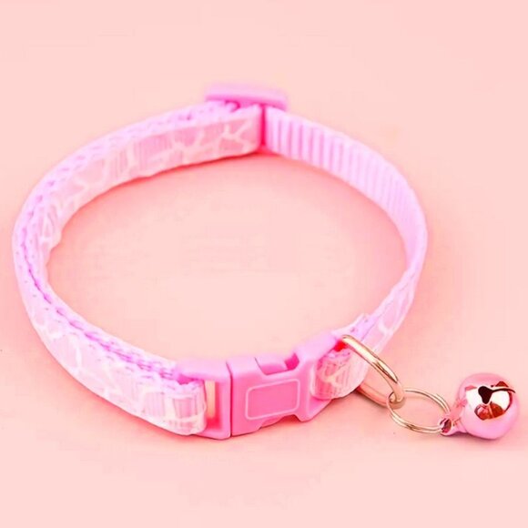 Belen Kutest Pink Giraffe Pattern Cat Collar with Bell and Toys Gift Package - Picture 5 of 10